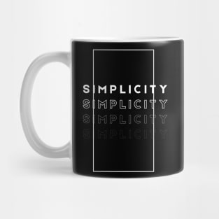 Black White Simple Typhography Mug